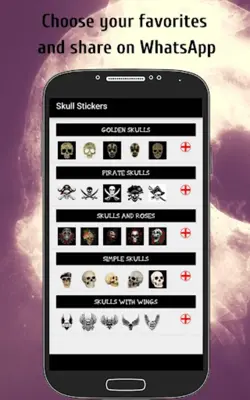 Skull Stickers For Chat - New android App screenshot 1