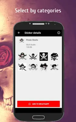 Skull Stickers For Chat - New android App screenshot 2