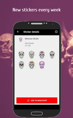 Skull Stickers For Chat - New android App screenshot 3