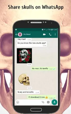 Skull Stickers For Chat - New android App screenshot 4