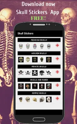 Skull Stickers For Chat - New android App screenshot 5